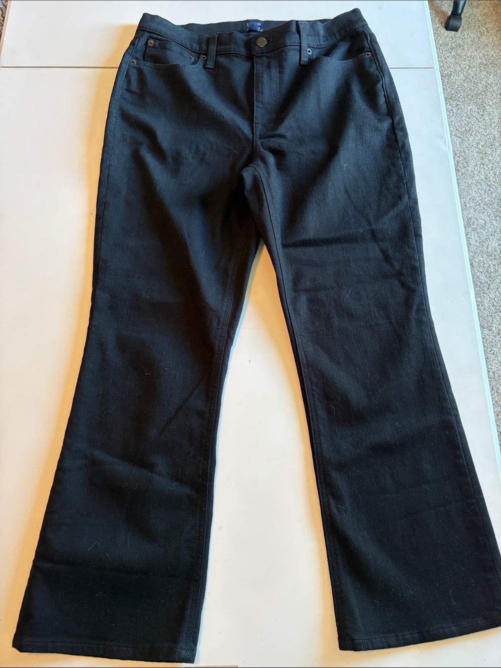 J. Crew Black Ankle Flare Jeans